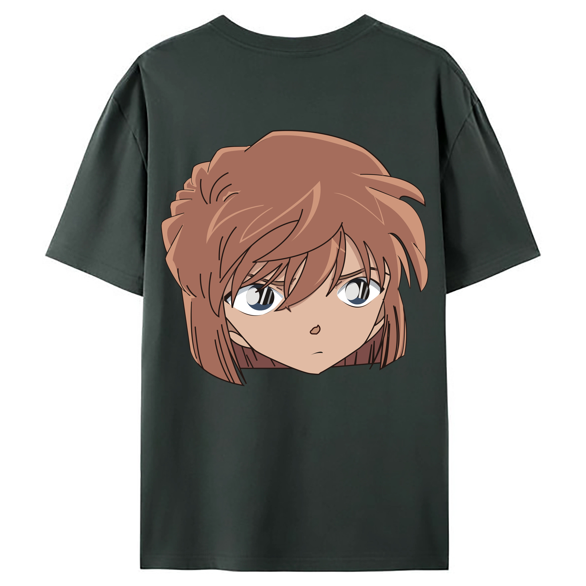 （画像用） 名探偵コナン 灰原 哀 はいばら あい Detective Conan Anita Hailey、Vi Graythorn Haibara Ai 綿100％ メンズ半袖Tシャツ（バックプリント） 通気性
